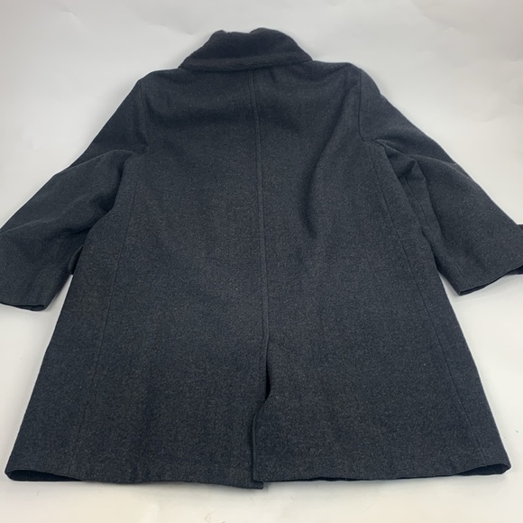 Vintage Woolrich Long Wool Winter Pea Coat Dark gray Size Men’s 42 Button up - Picture 2 of 15